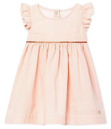 Petit Bateau Robe Short Sleeves Dress Pink 