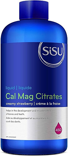 SISU Calcium & Magnesium Citrates Liquid with D3 - Natural Creamy Strawberry 450ml