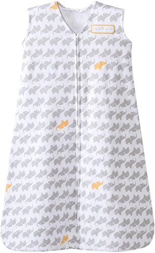 HALO SleepSack Wearable Blanket Elephant Graphics Neutral 100% Cotton - TOG 0.5