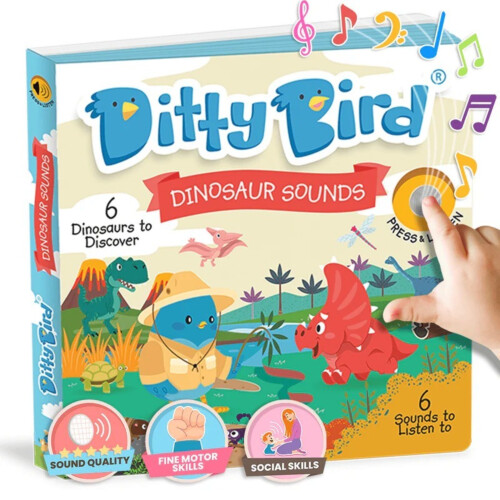 Ditty Bird Baby Sound Book - Dino Lovers - Dinosaur Sounds