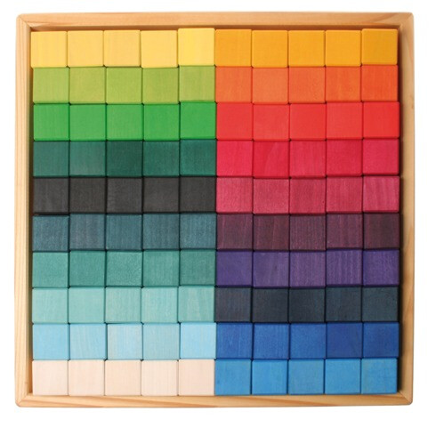 Grimm's Squares 4x4cm building set LARGE (100 pcs)