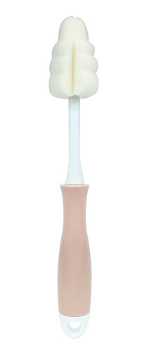 Grosmimi Easy Foam Brush for Bottle & Teat - Rose Brown 5pcs