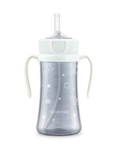 Grosmimi PPSU Space Straw Cup 300ml - White