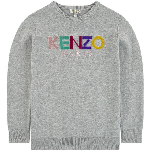 Kenzo Sport Line Logo Junior Girl 4 Marl Grey - 14A