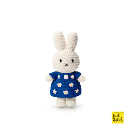 Miffy Just Dutch Handmade Little Flower Dress - Blue