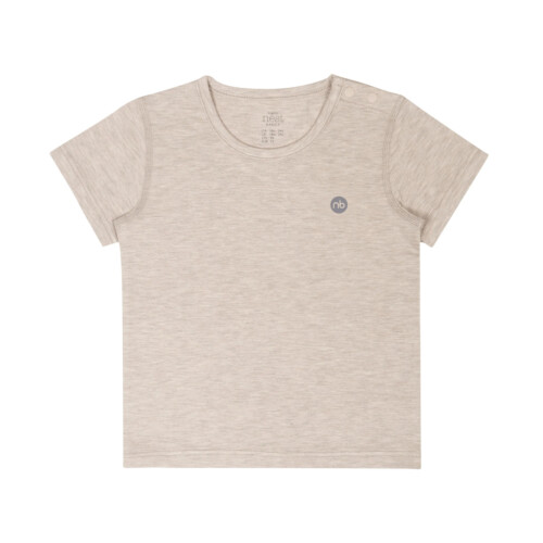 Nest Designs Basics Bamboo Cotton Short Sleeve T-Shirt - Warm Taupe - 4T-5Y