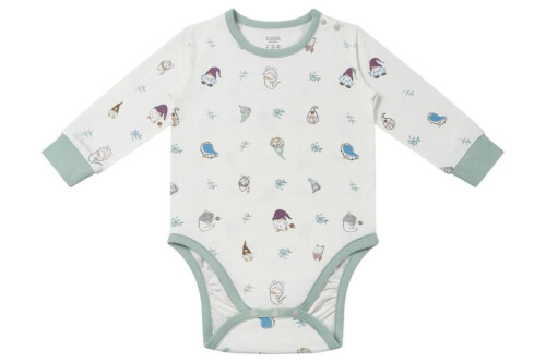 Nest Designs Long Sleeve Onesie Avocado Bamboo - Oh Gnome! 12-18m