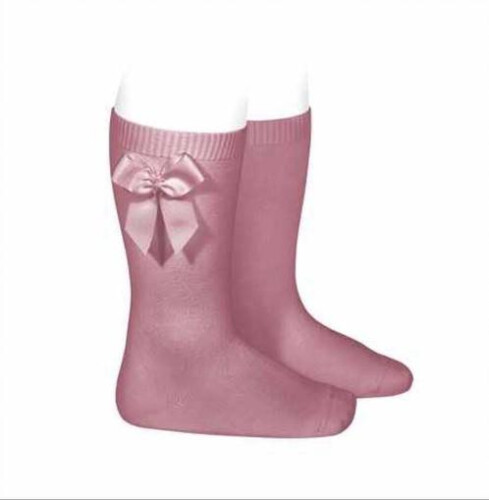 Condor Knee-High Socks With Grossgrain Bow Tamarisco
