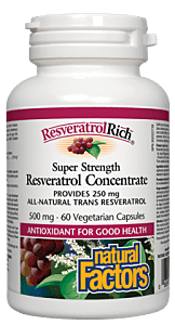Natural Factors Resveratrol Rich 500mg 60VCapsules