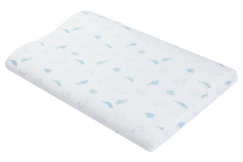 Nest Designs Organic Cotton Toddler Pillow with Pillowcase (Small) - Baby Beluga