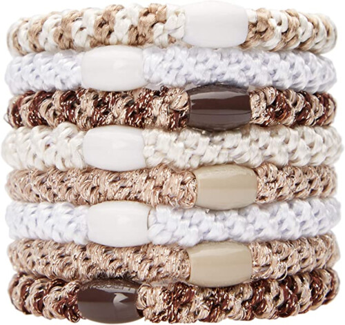L.Erickson Grab & Go Ponytail Holders Set of Eight - Cotton Candy