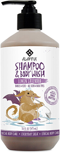 Alaffia Baby & Kid's Shea Shampoo & Body Wash Lemon Lavender 475ml