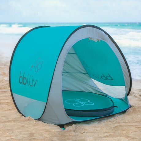Bbluv Sunkito - Anti Uv 50 Pop up Sun & Mosquito Play Tent All Age - Aqua/Grey