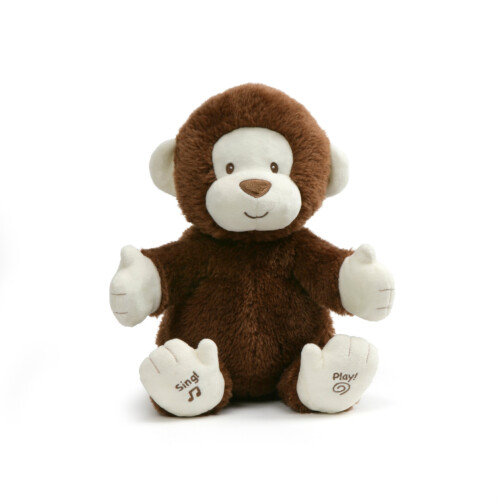 Gund Baby Gund Animated Clappy Monkey Singing and Clapping Plush Stuffed Animal Brown 12"