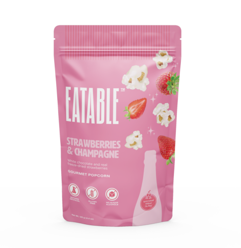 EATABLE Strawberries & Champagne - White Chocolate Kettle Corn 125g
