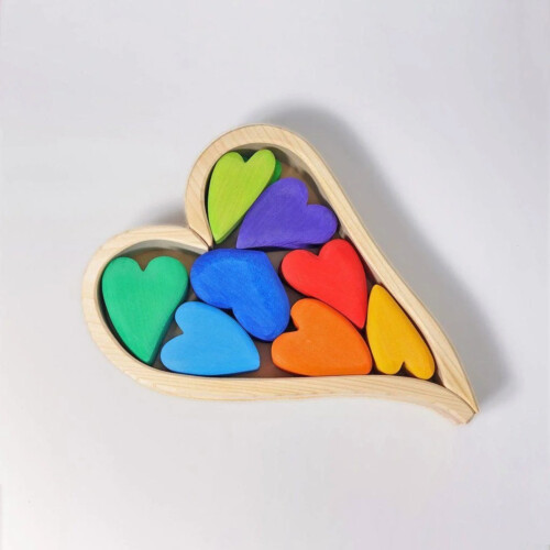 Grimm's Building Set Hearts Rainbow