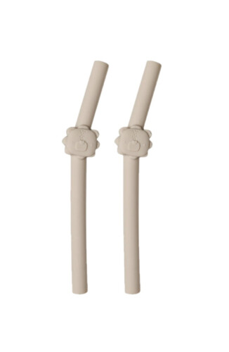 Loulou Lollipop Kids Silicone Straw (Pack of 2) - Born To Be Wild - Lion