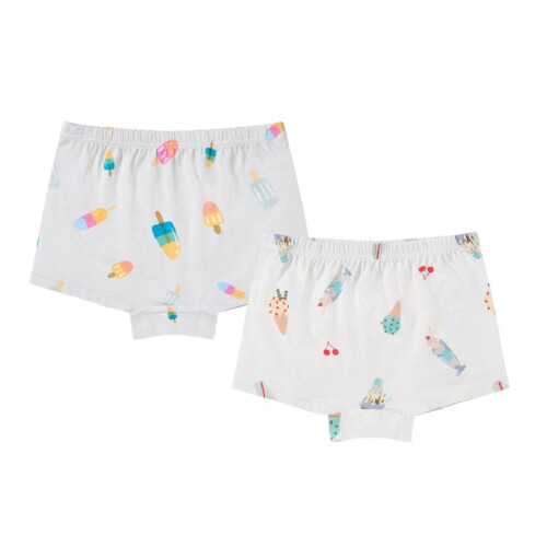 Nest Designs Girls Boy Short Underwear (Bamboo, 2 Pack) - Sweet Treats 4T-5T