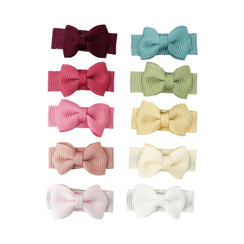 Baby Wisp Tuxedo Bow Snap Clips Airel - 10pk