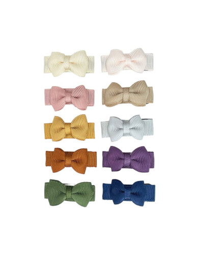 Baby Wisp Tuxedo Bow Snap Clips Socalbloom - 10pk