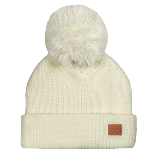 Babyfied Apparel PomPom Toque - Ivory - 6-24M