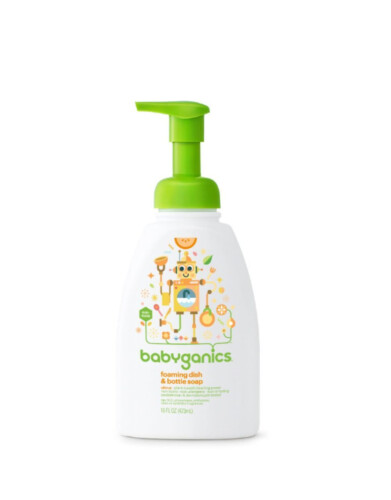Babyganics Foaming Dish & Bottle Soap Citrus 16oz 473ml