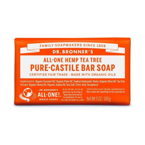 Dr. Bronner's Pure Castile Bar Soap Tea Tree 140g