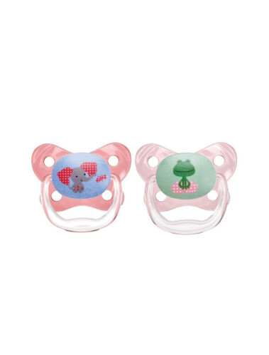 Dr Brown's Animal Pacifier 6-12 Months - Elephant & Frog