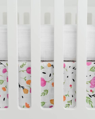 Little Unicorn Cotton Muslin Crib Skirt Berry & Bloom