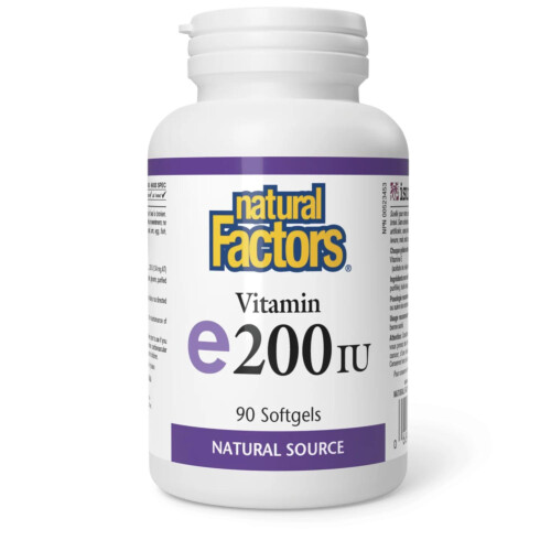 Natural Factors Vitamin E 200IU 90 Softgels @