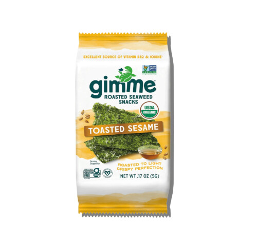 gimMe Organic Roasted Seaweed Snacks Sesame 5g - 12Unit Per Case