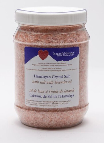 Heartfelt Living Himalayan Crystal Bath Salts with Lavender oil 1kg
