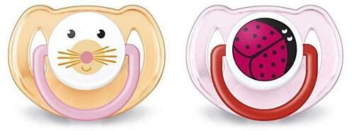 Philips AVENT Animal Pacifier 6-18 months - Kitty & Ladybug