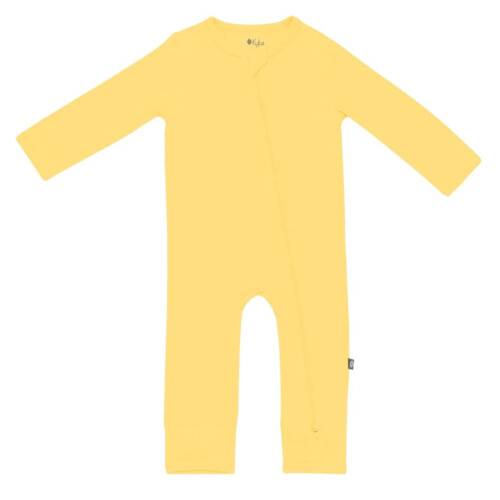 Kyte Baby Zippered Romper in Butter - 6-12 Months
