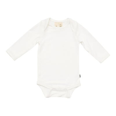 Kyte Baby Long Sleeve Bodysuit in Cloud - Cloud  0-3 months