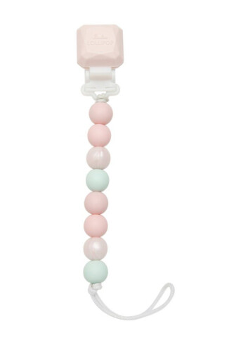 Loulou Lollipop Pacifier Clip - Lolli Gem Pink Mint