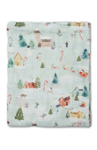 Loulou Lollipop Muslin Swaddle - Merry & Bright