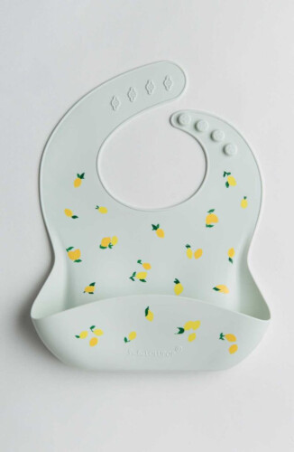 Loulou Lollipop Silicone Bib Printed - Lemon