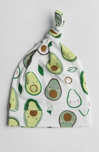 Loulou Lollipop Top Knot Beanie in Tencel - Avocado  0-6M