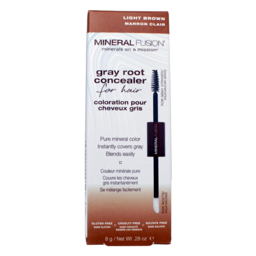Mineral Fusion Hair Gray Root Concealer 8g - For Hair Light Brown