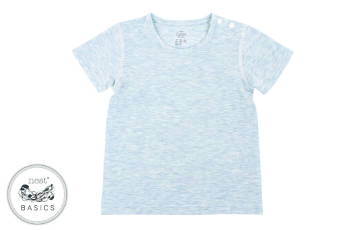 Nest Designs Basics Bamboo Cotton Short Sleeve T-Shirt - Mist 12-18M