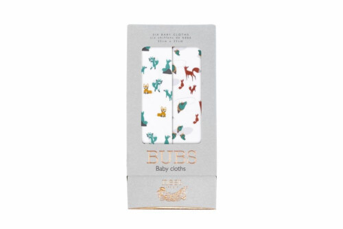 Nest Designs Bamboo Bubs Baby Washcloth Set (6 Pack) - Foxes