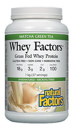 Natural Factors Whey Factor Matcha Green Tea 1kg