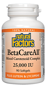 Natural Factors Beta Care All 25000IU 90 Softgels