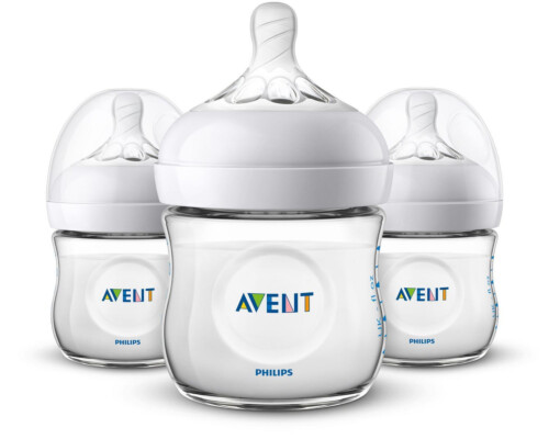 Philip Avent Natural Glass Baby Bottle 4oz 0m+