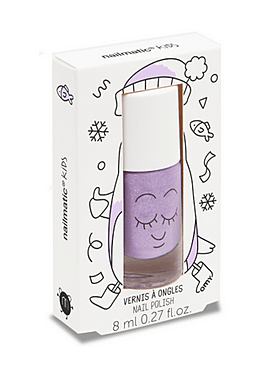 Nailmatic Piglou Kids Water-Based Nail Polish - Purple Glitter 8ml