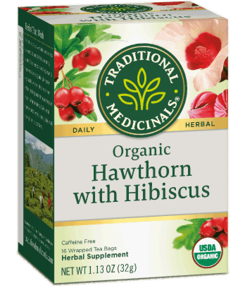 Traditional Medicinals Organic Heart Tea Hawthorn with Hibiscus 20 Tea Bags