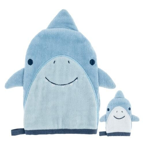 Stephen Joseph Bath Mitt with Finger Puppet - Shark