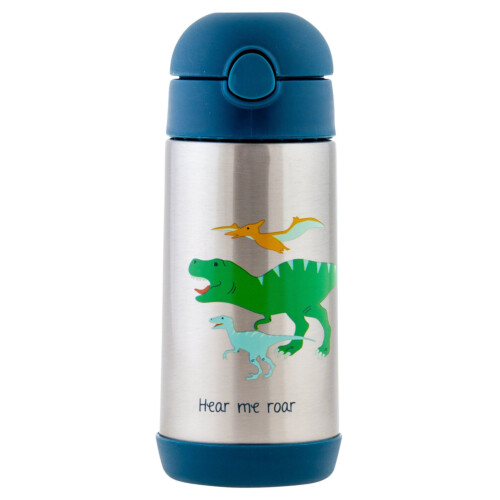 Stephen Joseph Double Wall Stainless Steel Bottles - Dino 11.8oz 350ml