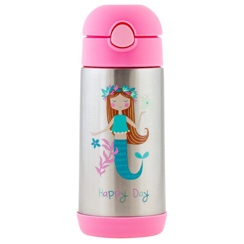 Stephen Joseph Double Wall Stainless Steel Bottles - Mermaid 11.8oz 350ml